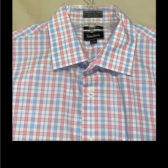 Neiman Marcus trim fit long sleeve button up shirt - Picture 7 of 8